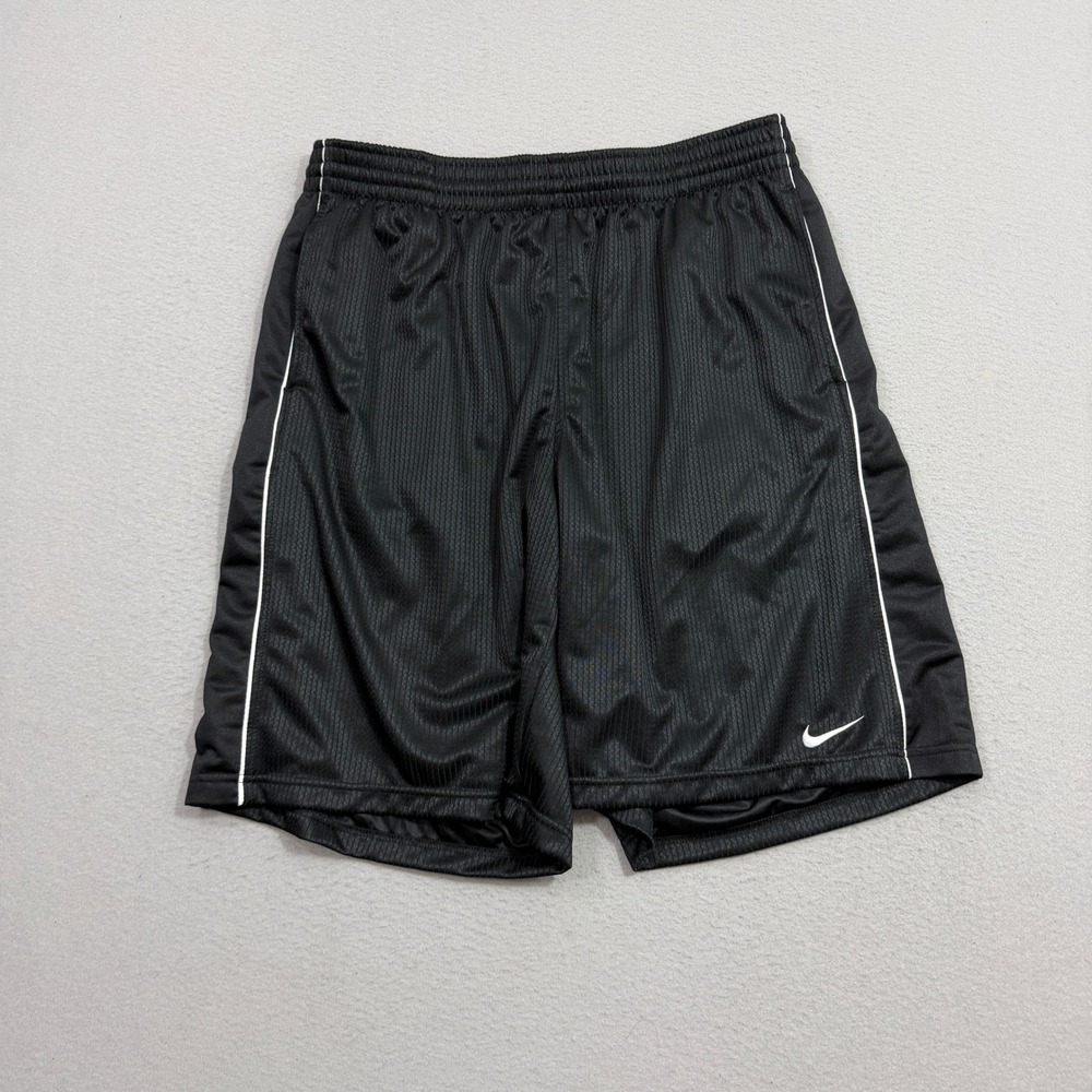 Vintage Nike Shorts Men's XXL Black Basketball Athletic Mesh Swoosh Baggy y2k